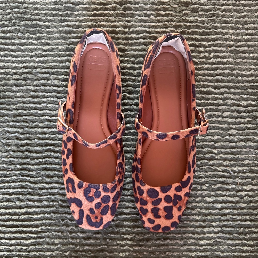 Asos animal print ballets